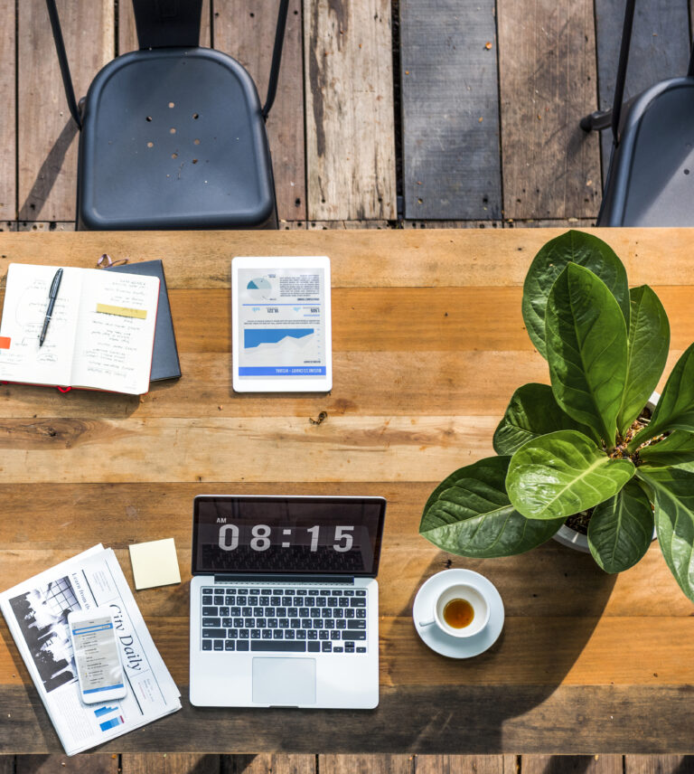 Digital Laptop Working Global Business Concept